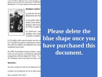 Reading Comprehension on Rafle du Vél d'Hiv