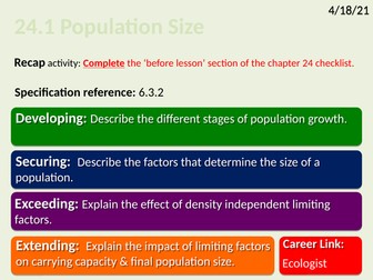 OCR Biology A- Chapter 24 Populations and Sustainability