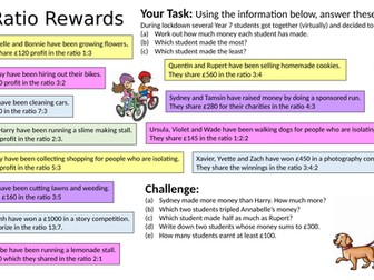 Ratio Rewards (Sharing in Ratio)