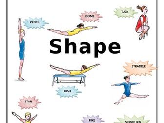 Gymnastics: Shapes, Jumps, Balances, Rolls Resource Cards