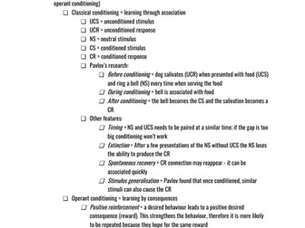 Behaviourist Approach Essay Plan