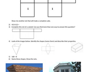 Identifying 3D shapes from 2D representations (varied fluency)