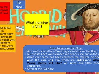 KS3 Young King Henry VIII