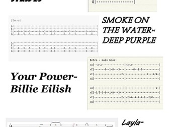 Rock, Pop & Hip-Hop Ukulele TAB