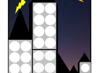 Numicon city outline match - superheroes