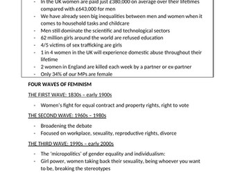 Radical Feminism and the Four Waves sociology a-level