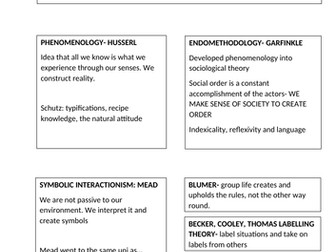 Social Action Theory revision summary