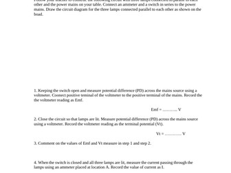 Parallel combination of resistors