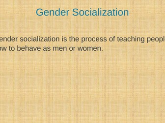 Gender and Socialisation