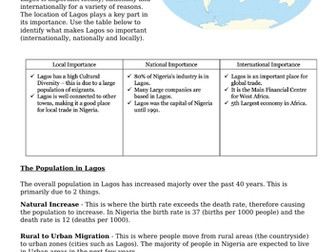 Urban Issues and Challenges - L2: Lagos Introduction GCSE AQA Geography