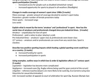 OCR A-Level PE Past Paper Q&As