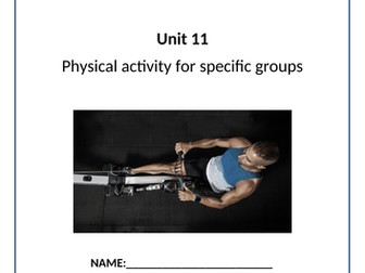 CTEC LEVEL 3 Unit 11 Physical Activity for Special Groups Booklet