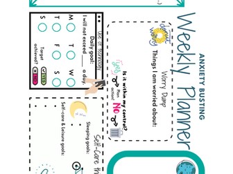 Anxiety Busting Weekly planner