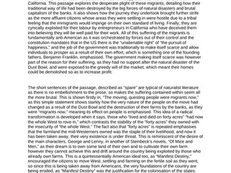 Critical appreciation of a passage from The Grapes of Wrath