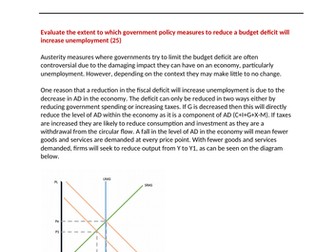 Exemplar Response - Austerity and Unemployment