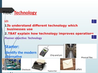 Technology (e-commerce and m-commerce)