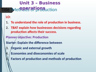 Job and Flow Production