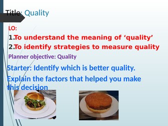 What is the concept of quality?