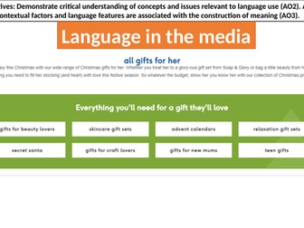 OCR English Language A Level - Language in the Media