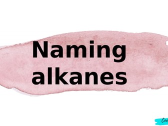 Naming alkanes powerpoint, accompanying worksheet and answer key
