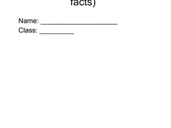 Multiplication fluency booklet (foundational facts)