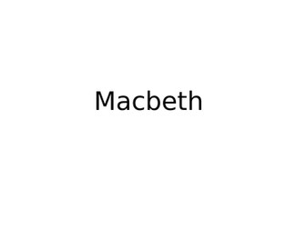 AQA GCSE Literature Macbeth  scheme - lower ability