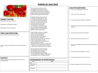 Poppies - Revision Lesson