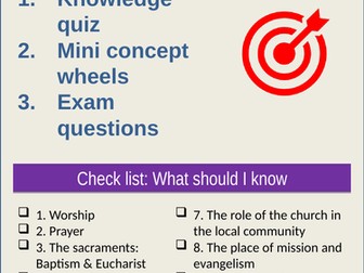 RE AQA Spec A: Revision booklet Christian practices