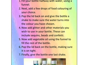 Sensory Bottle Recipe