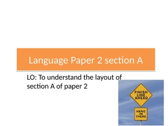 AQA Language paper 2 section A SOW