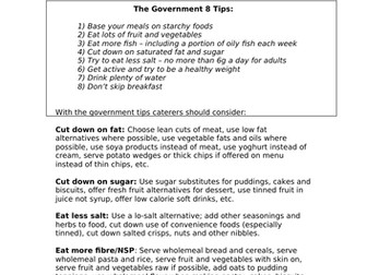 Catering Resource: Workbooks with questions and answers