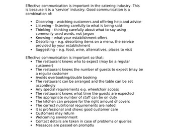 Record Keeping and Communication in the Food Industry