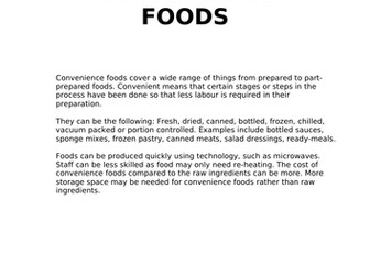 Wise Use of Convenience Foods
