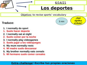 Imperfect tense Spanish