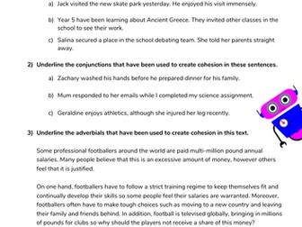 Cohesion within paragraphs