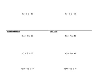 Solving Two Step Inequalities (EPP)