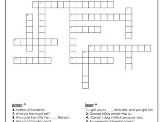 Of Mice and Men crossword
