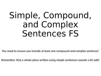 Functional Skills Sentence Types