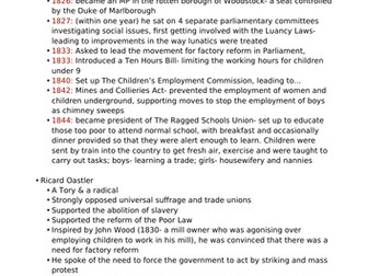 GCSE History- Social Reform (Power and the People)