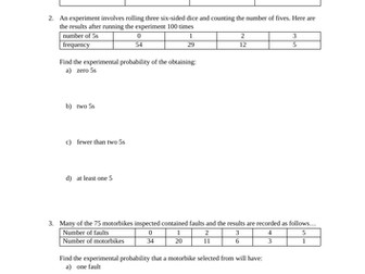 Year 10 Probability Revision