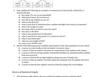 Year 10 Statistics Revision