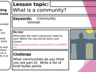 Community and Ummah
