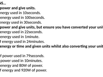 Power Calculations