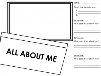 All About Me Transition Activity Sheet