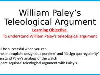 Teleological Argument (Paley)
