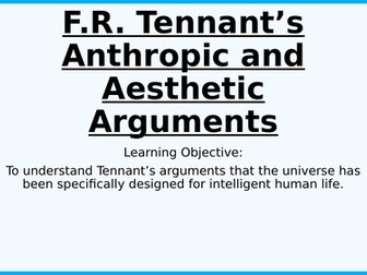 Teleological Argument (Tennant)