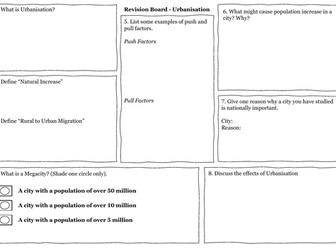 Revision Board - Urbanisation