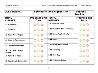 GCSE Maths Progress Tracker