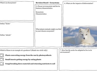 Revision Board - Ecosytems