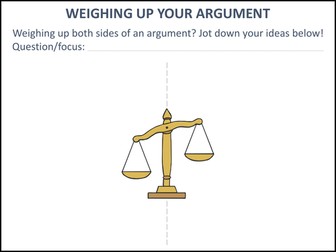 Weighing Up Your Argument